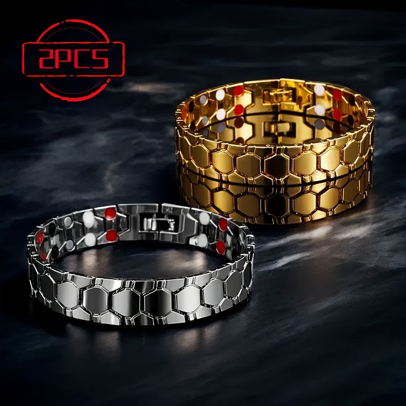 Stylish Multicolored Diamond Shaped Men's Bracelets Set